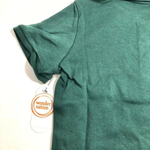 Wonder Nation Girls Uniform Short Sleeve Polo-style Green L Tagless Comfort - Picture 11 of 12